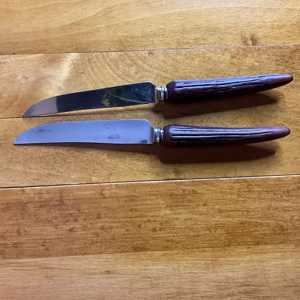 Westall Richardson Sheffield England Steak‎ Knives Set of 2 Melamine Handle